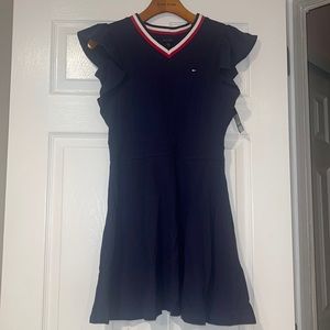 Navy blue blazer, girls Tommy Hilfiger dress